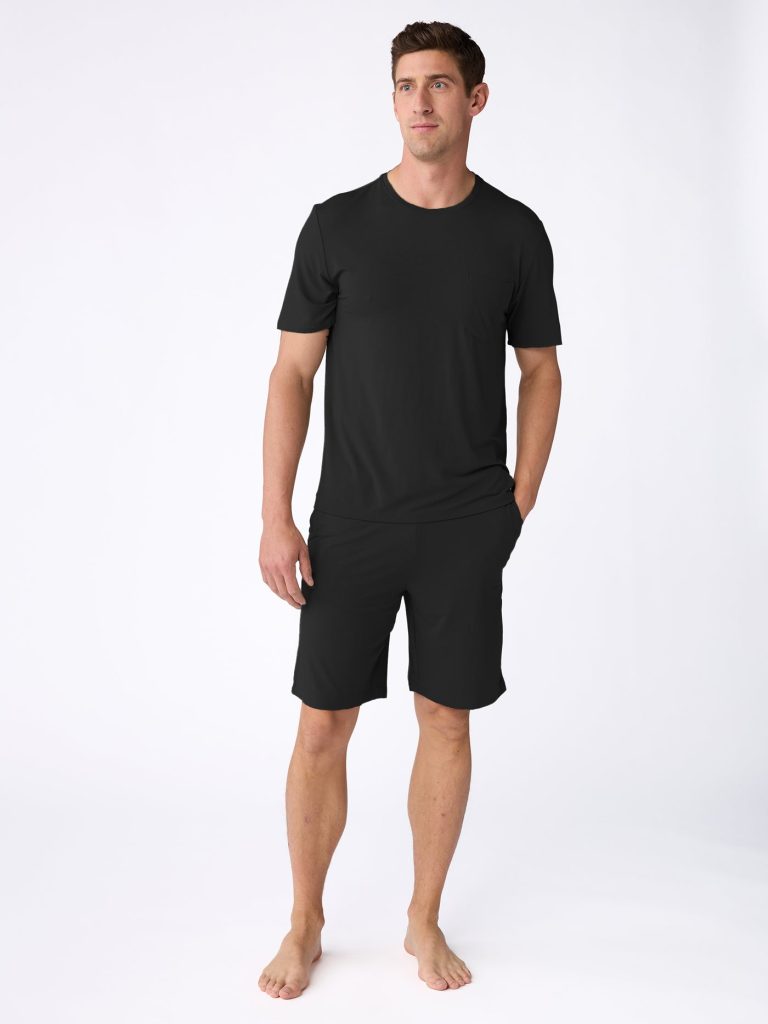 Men's Bamboo Stretch-Knit Short Sleeve Pajama Set